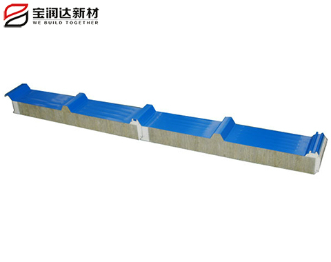 彩鋼聚氨酯封邊巖棉屋面板 彩鋼聚氨酯封邊巖棉屋面板